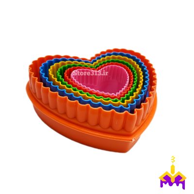 کاتر شیرینی پلاستیکی قلبی دالبر و ساده 6تایی